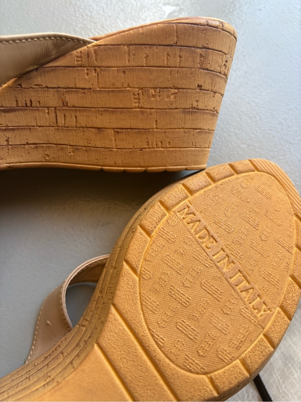 Italian Shoemakers Tan Sandals with Colorful Floral Embellishments - Picture 5 of 5